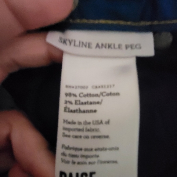Paige Skyline Ankle Peg Jean's size 25 - Picture 10 of 14